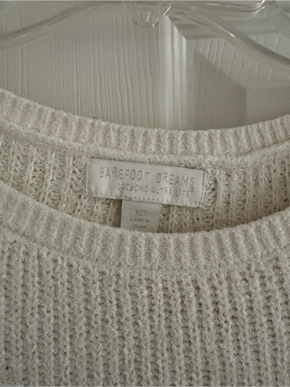 Barefoot Dreams Cream Cozy Knit Short-Sleeve Top - Picture 4 of 4